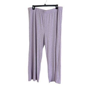 Womens Lounge Pajama Pants Plus Size 1X Dusty Rose Stretch Sleepwear